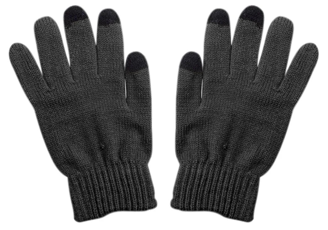 Unisex Warm Knitted Texting Gloves for Iphone Android Smart phones Touch screens Dark Grey