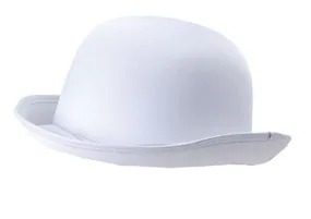 White Satin Bowler Hat