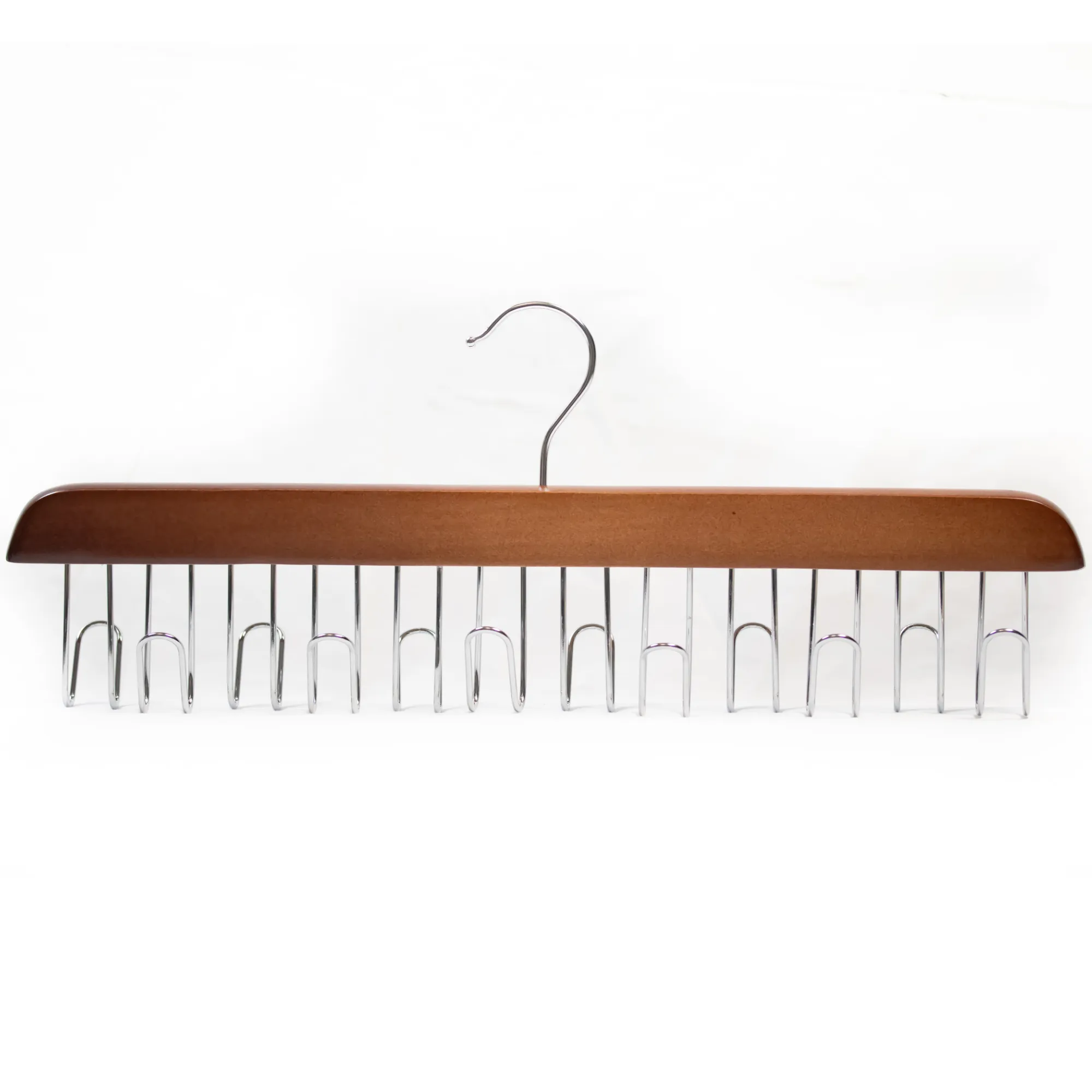 Wood Belt Hanger with 12 Hooks (Retro)